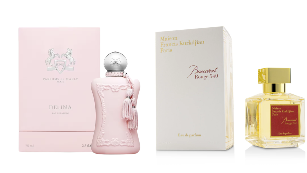 Baccarat Rouge 540 (Maison Francis Kurkdjian) vs. Parfums de Marly Delina